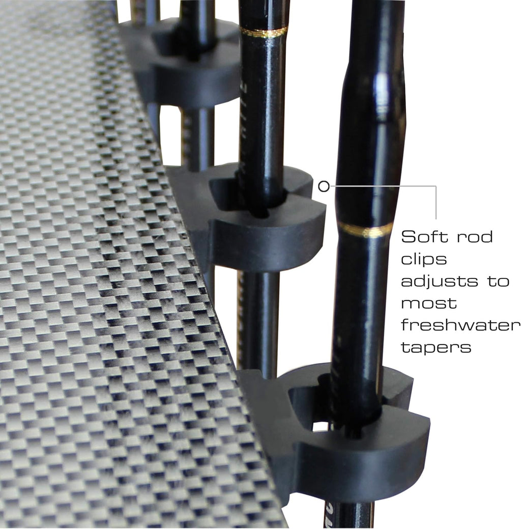 12 Fishing Rod Tackle Cart, Black, Pack of 2 F793362