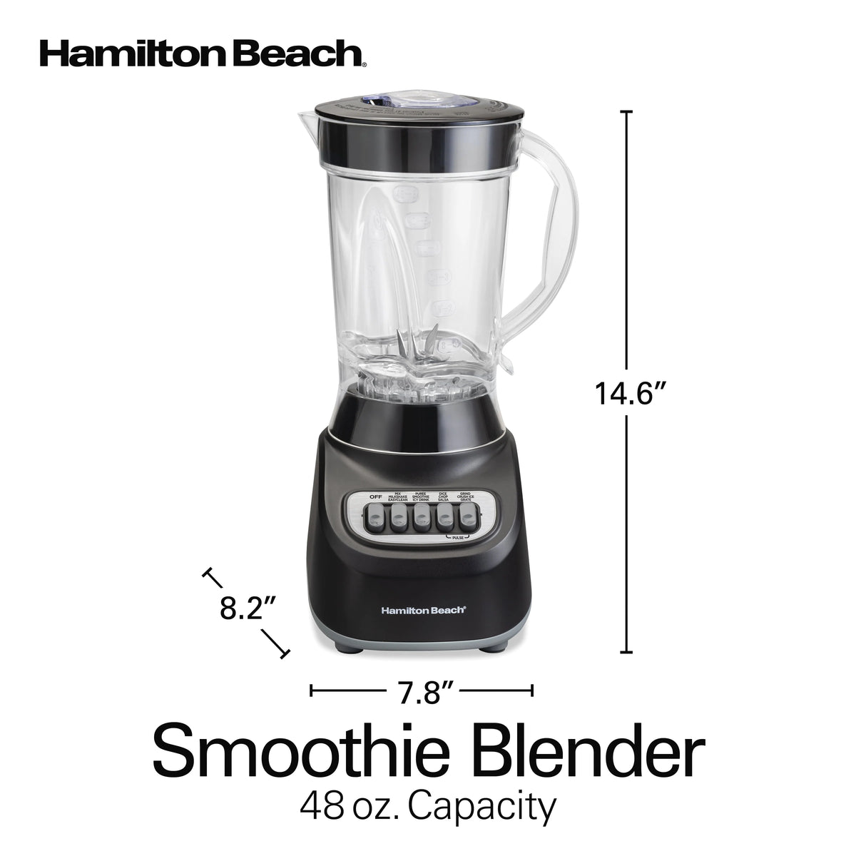 Black 48 oz. Smoothie Blender J68659