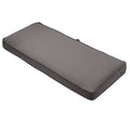 Water-Resistant 42 x 18 x 3 inch Patio Bench Cushion Light Charcoal Grey F636341