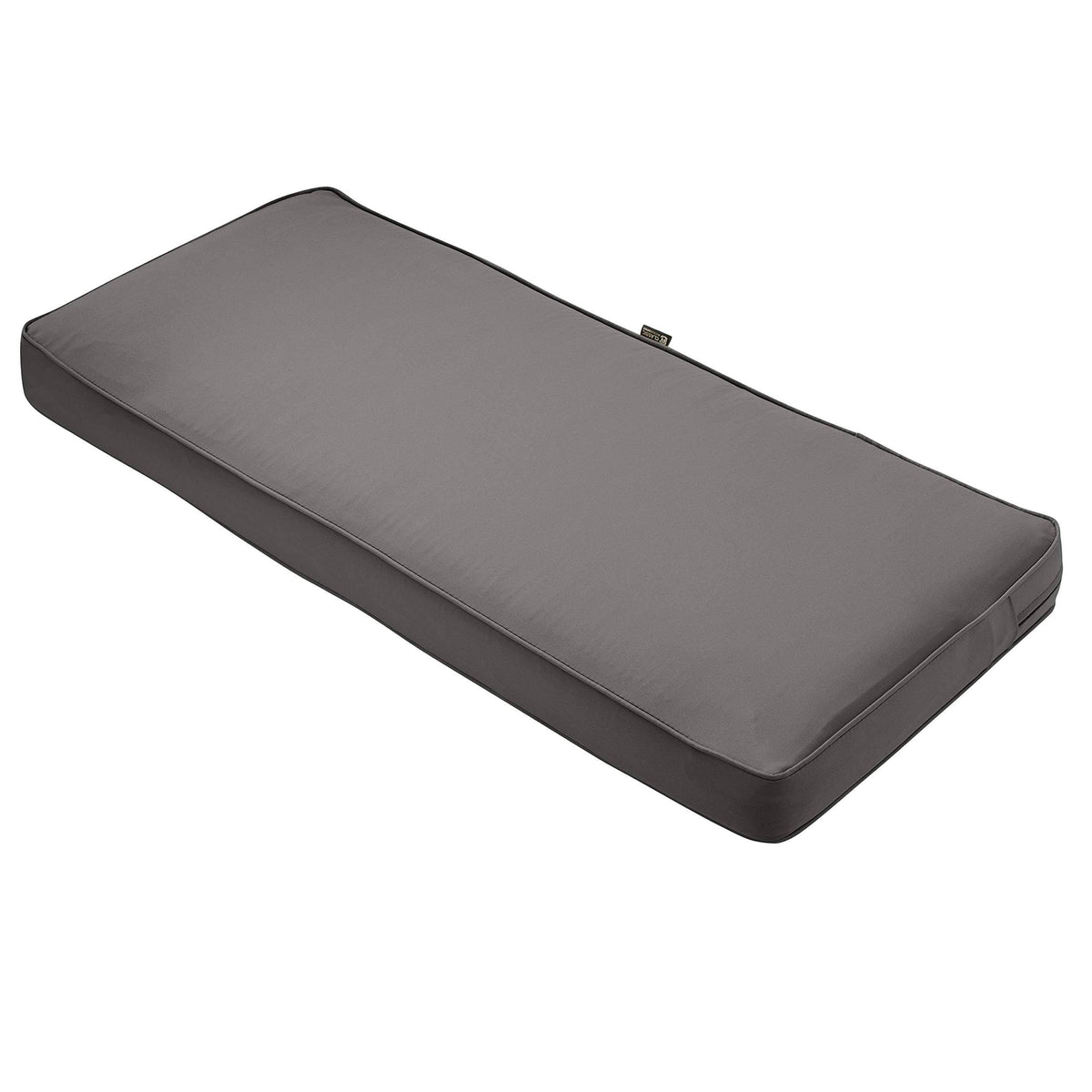 Water-Resistant 42 x 18 x 3 inch Patio Bench Cushion Light Charcoal Grey F636341