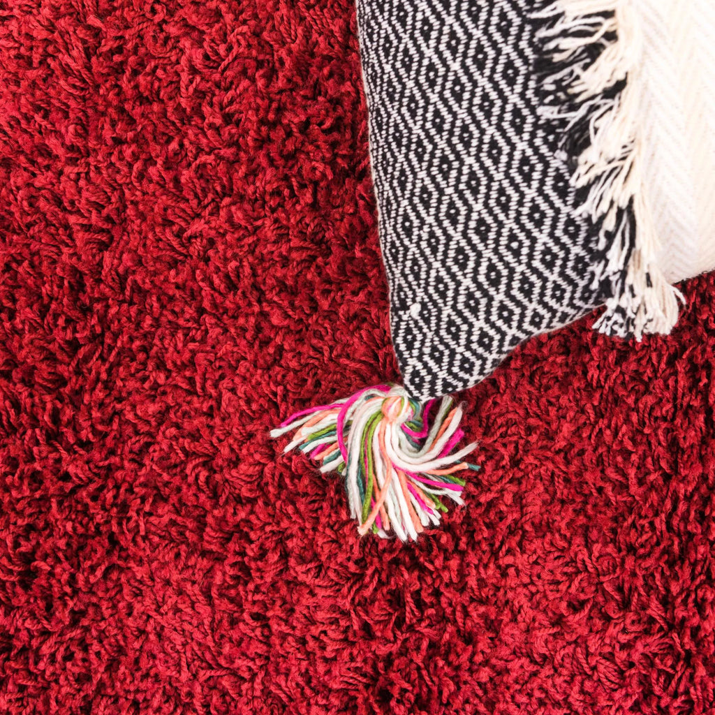 Cherry Red 5' x 8' Shag Rug H428539