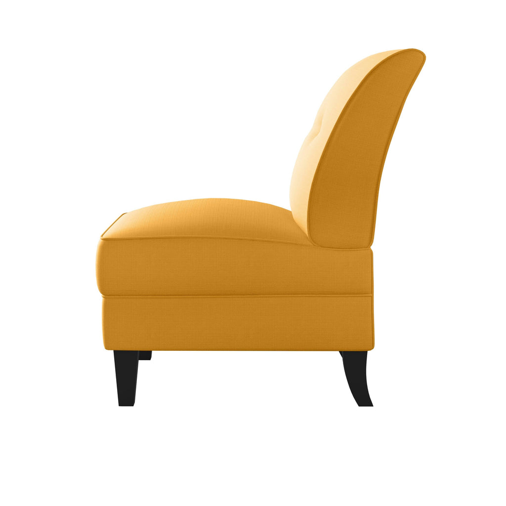 Orange Linen Armless Chair C422