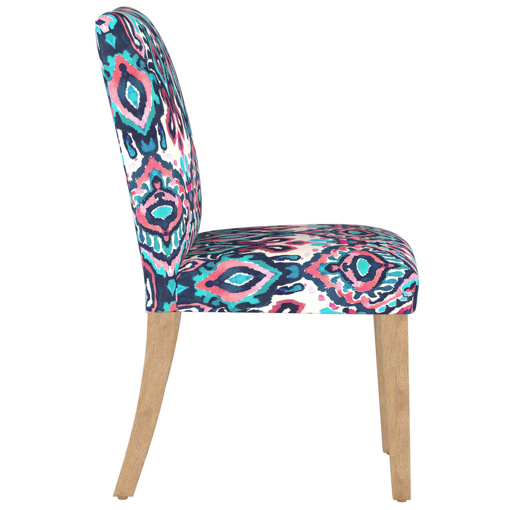 Dining Chair Printed Navy/Pink P7475