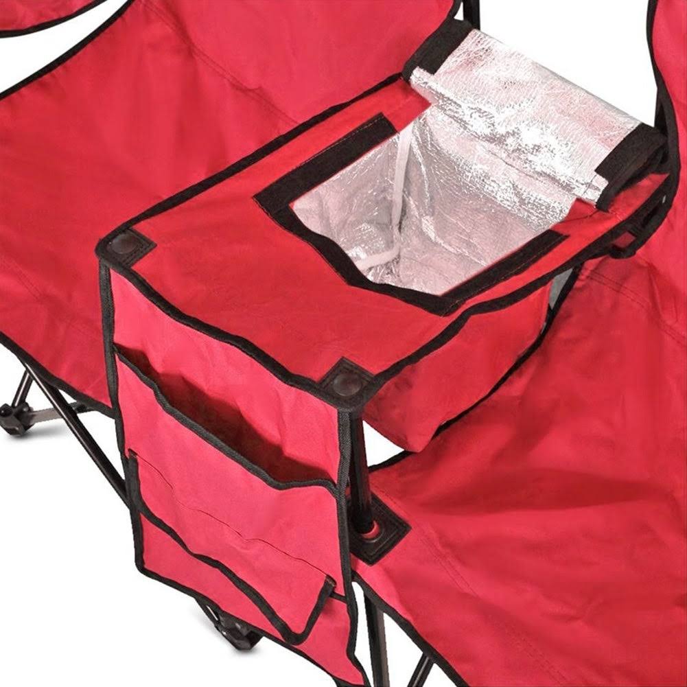 Blue Portable Double Folding Chair with Carry Case P1603