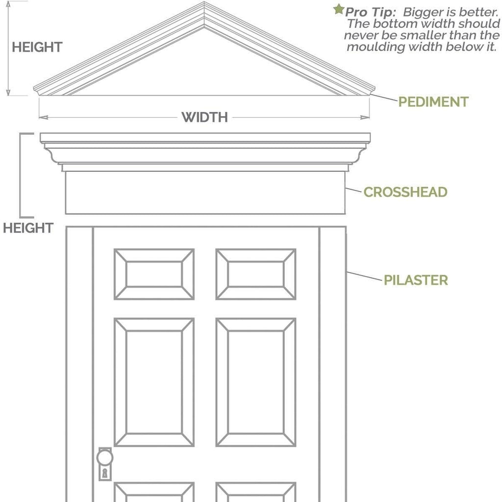 Two Equal Flat Panel PVC Pilaster with Capital and Base (Pair) U9089