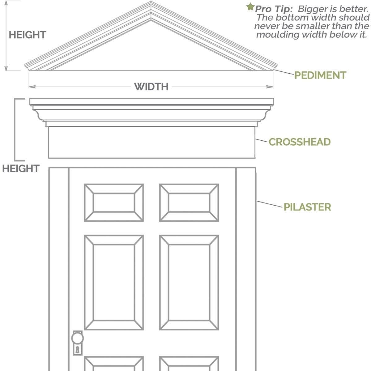 Two Equal Flat Panel PVC Pilaster with Capital and Base (Pair) U9089