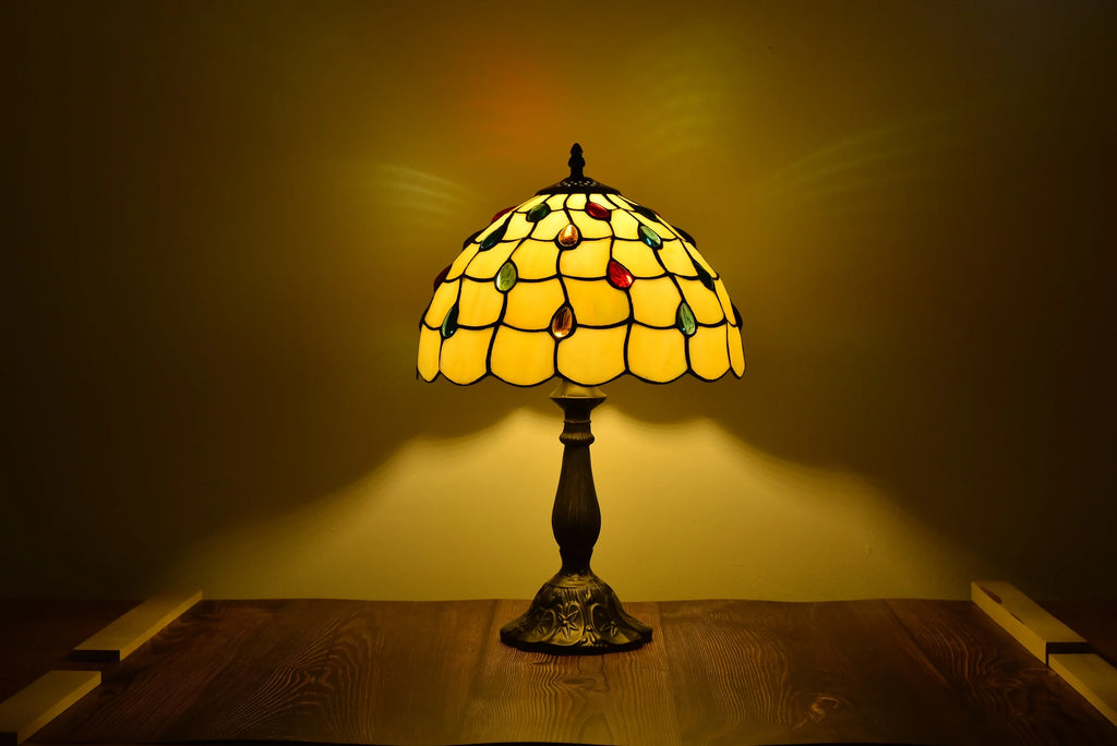 Tiffany Style Table Lamp Stained-Glass 18.1'' H Multi-Color G314