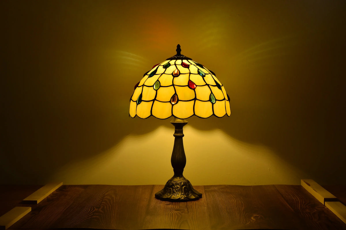 Tiffany Style Table Lamp Stained-Glass 18.1'' H Multi-Color G314