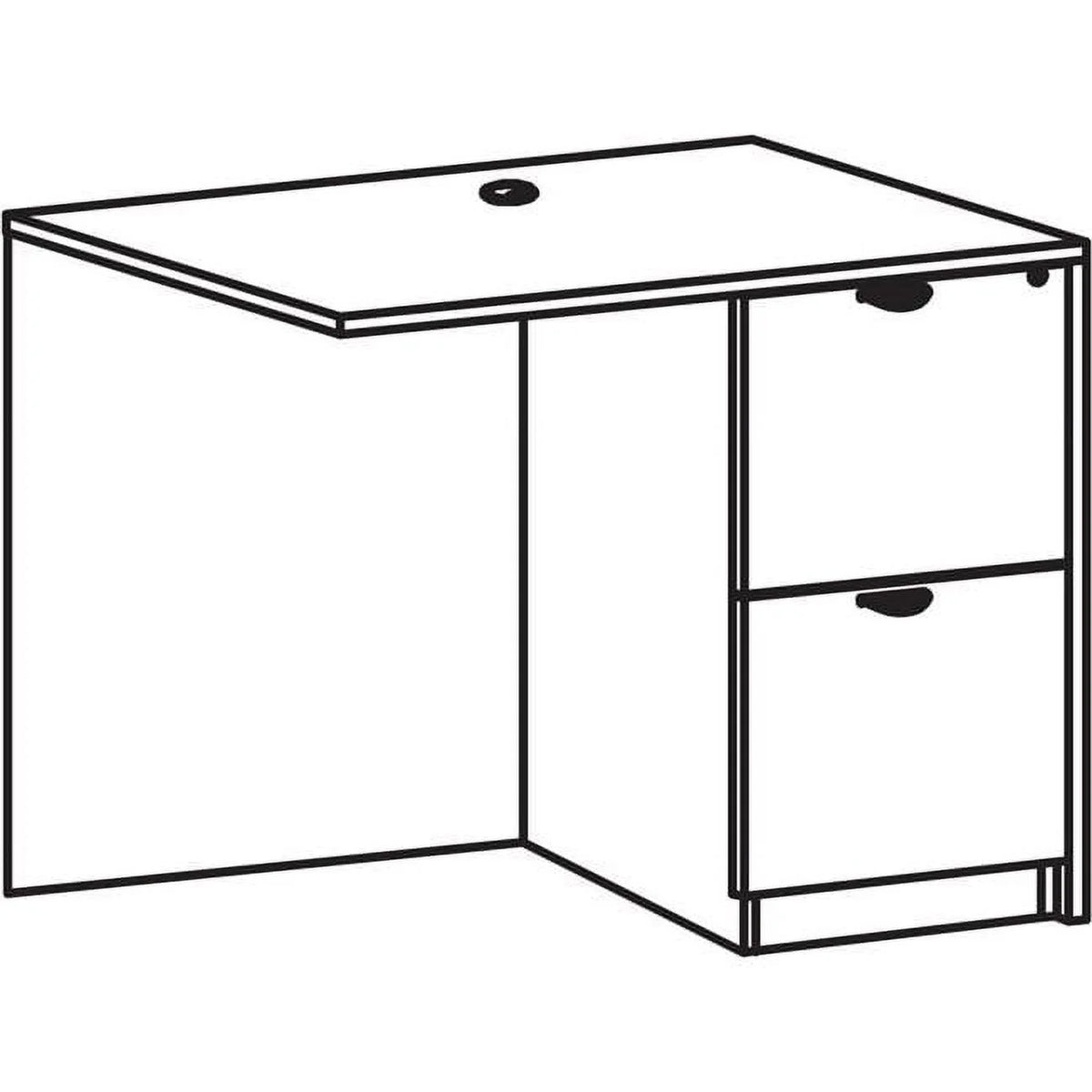 24 x 42 in. Gray Elm Laminate Desk Unit S60270
