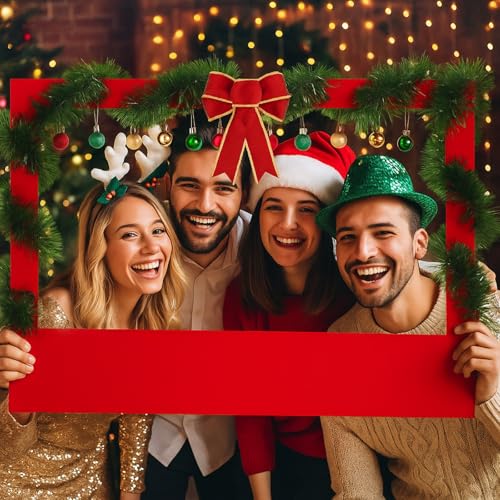 21 Pcs DIY Christmas Photo Booth Props Picture Frame 32" x 24" T7405