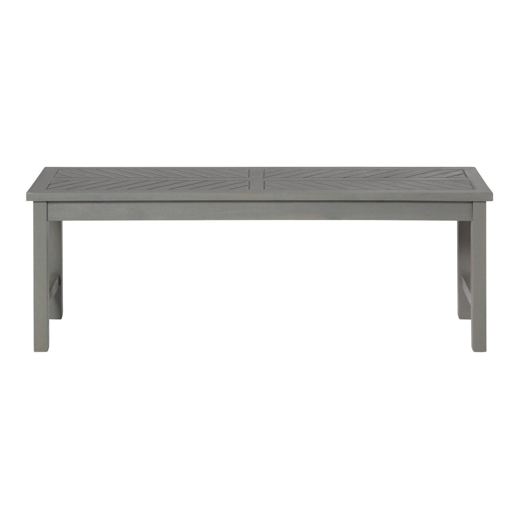 Dark Brown Chevron Patio Bench D671