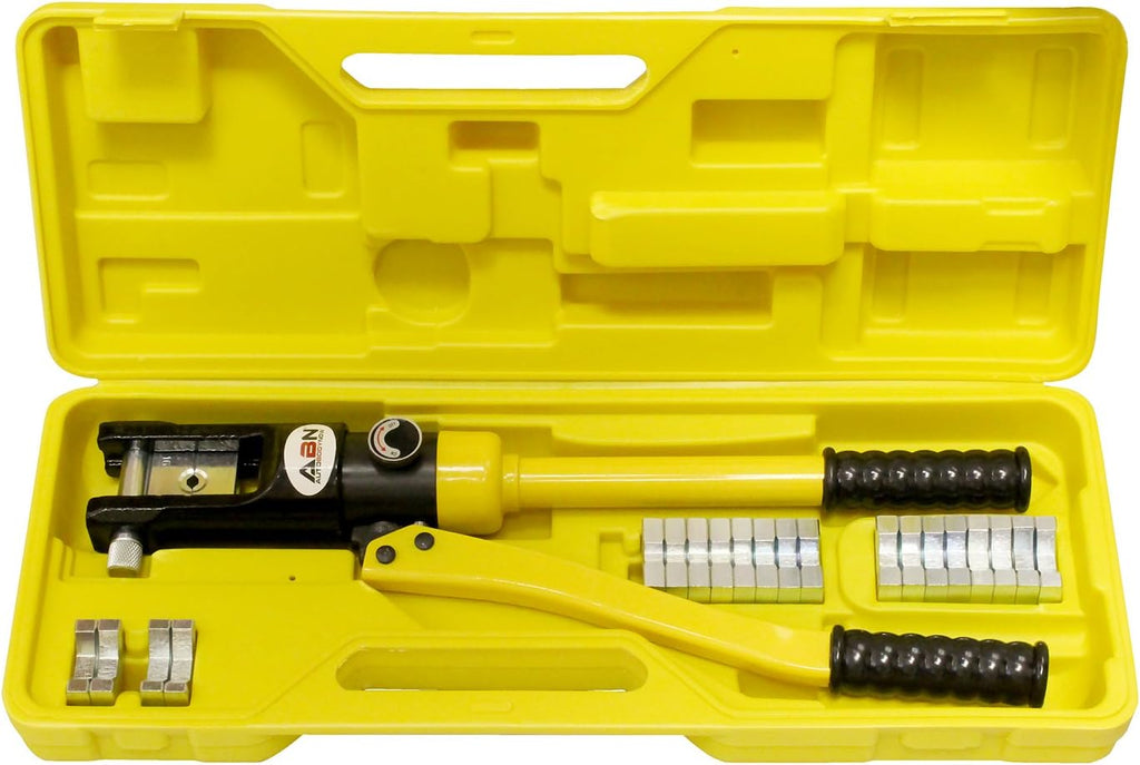 16 Ton Hydraulic Cable Crimper with 11 Crimper Dies J10880