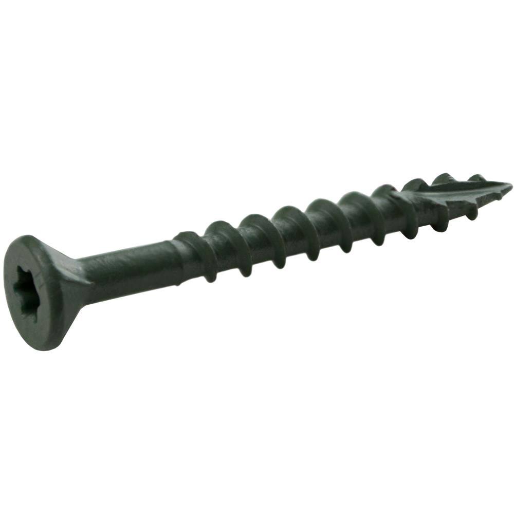 1.625 in. No.8 Star Bugle Head Exterior Deck Screws Green Case of 12 H646948