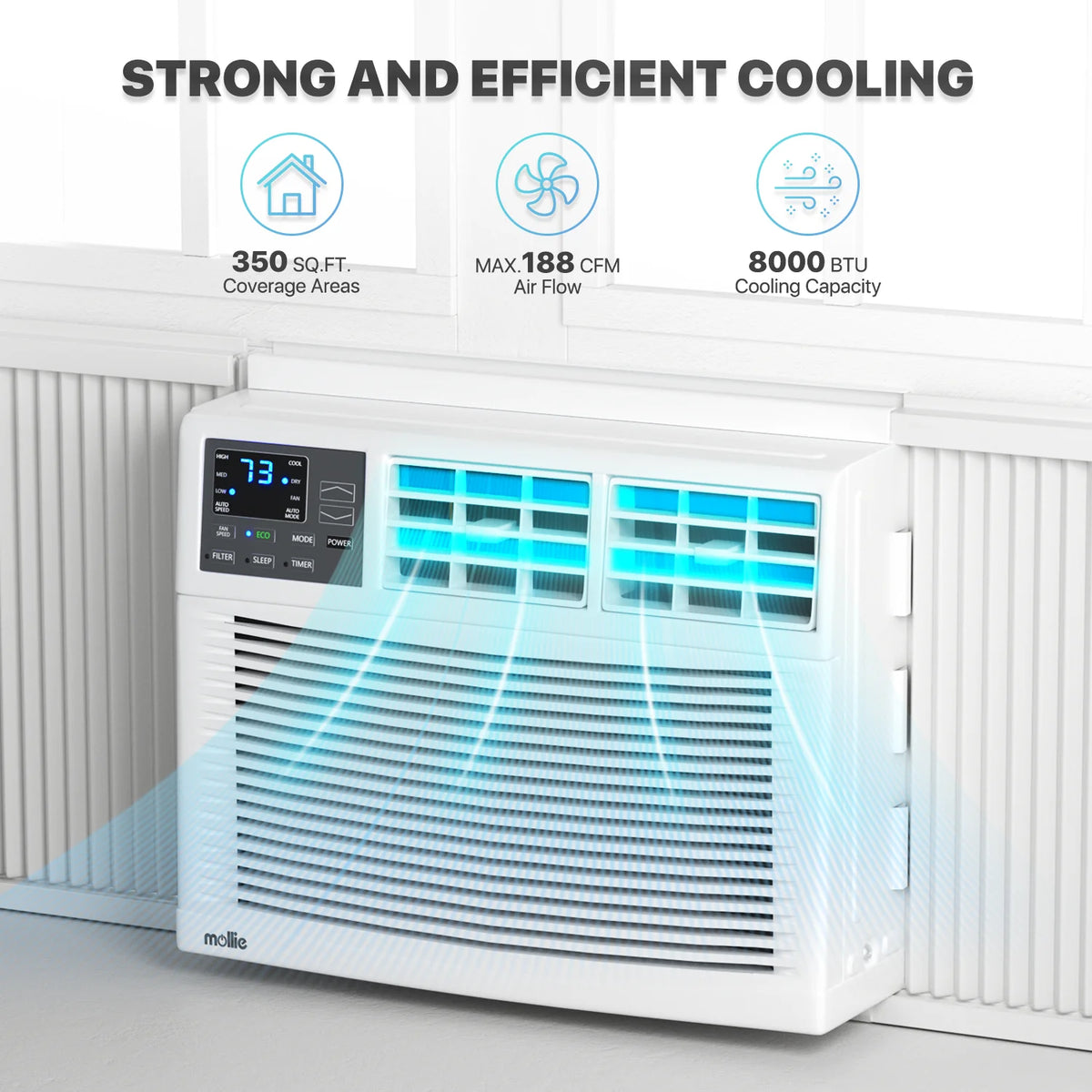 12,000 BTU 115V White Window Air Conditioner with Remote Control P493