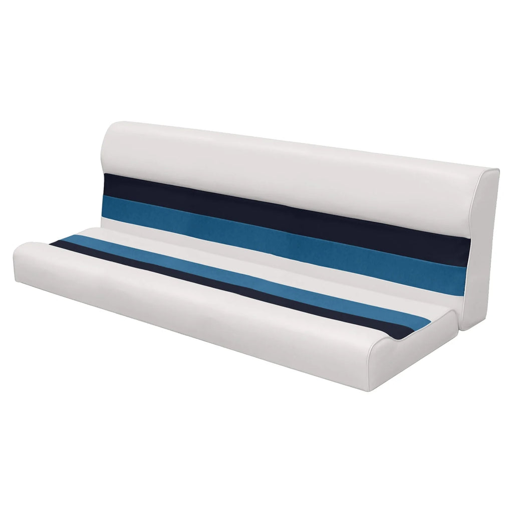 White Navy Blue Boat Bench Seat and Backrest Cushion Set U10679