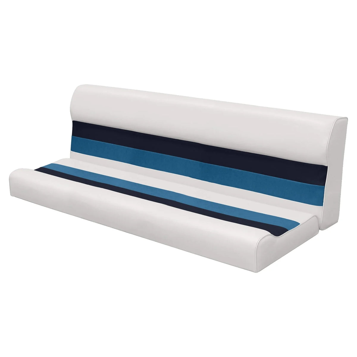 White Navy Blue Boat Bench Seat and Backrest Cushion Set U10679