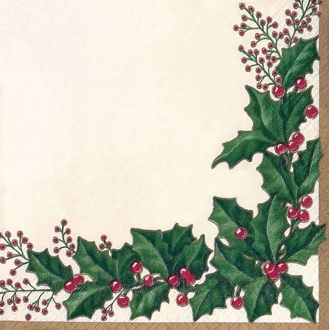 Winter Holly Luncheon Napkin (Case of 12) R6189