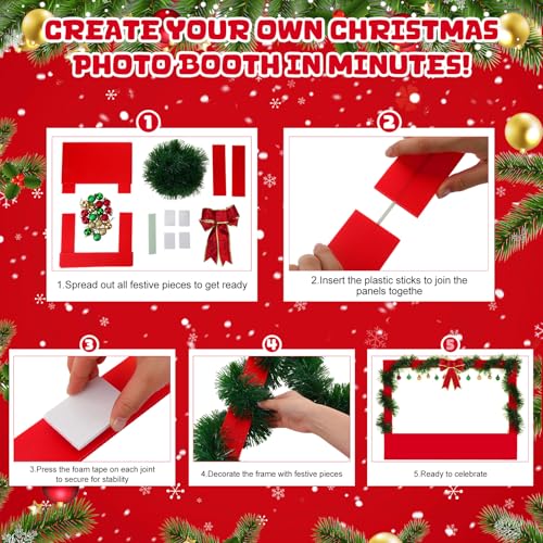 21 Pcs DIY Christmas Photo Booth Props Picture Frame 32" x 24" T7405