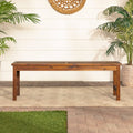Dark Brown Chevron Patio Bench D671