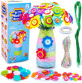 Colorful Buttons and Felt Flower Kit Vase Arts Toy Craft Project E914