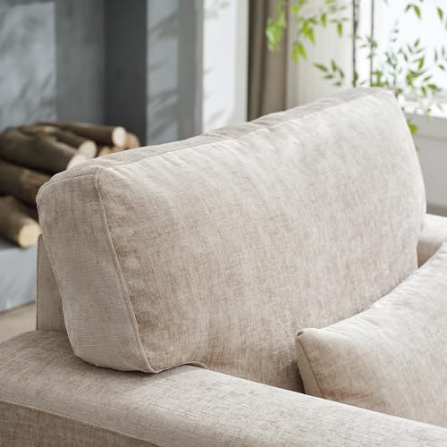 Oversized Green Chenille Armchair with Metal Legs B71509