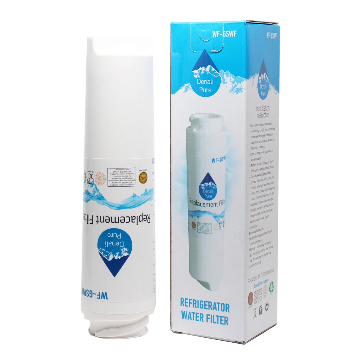 2-Pack Replacement Water Filter Cartridge for Refrigerator M333