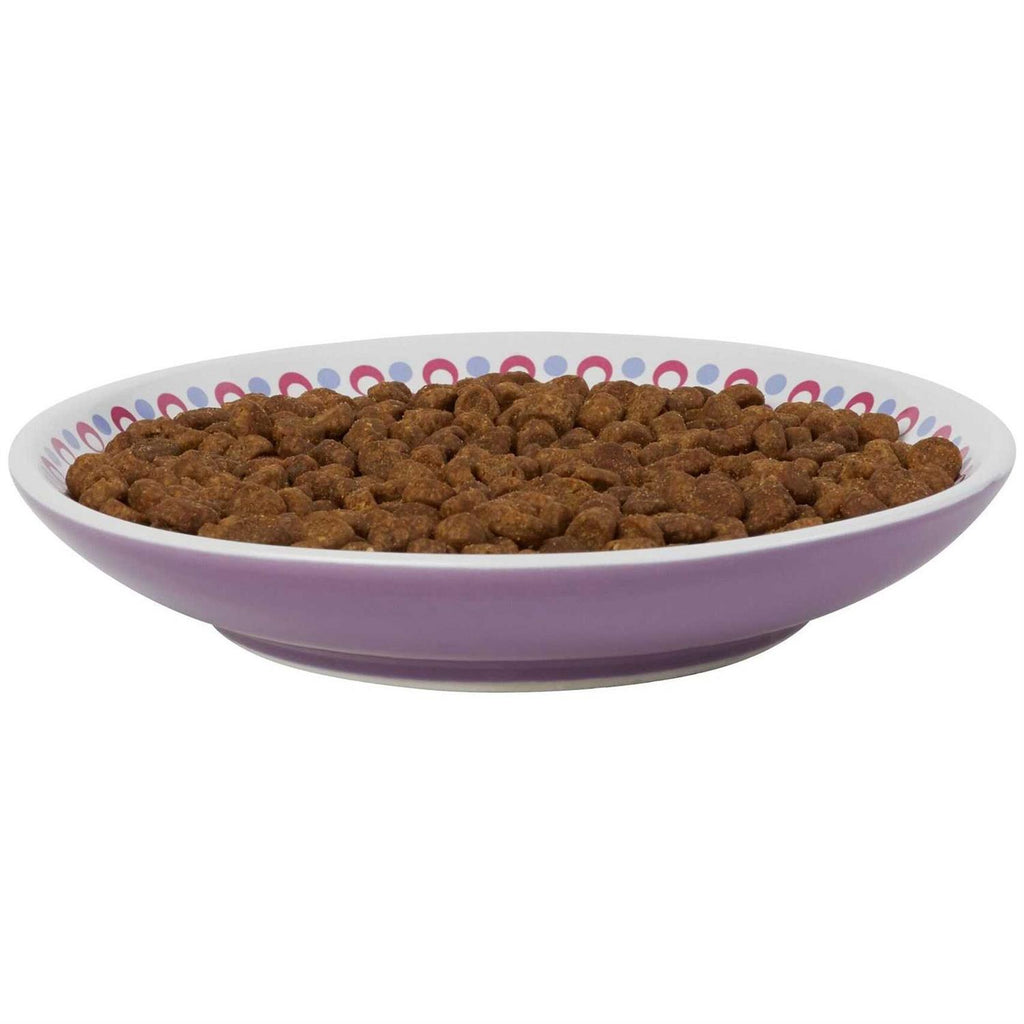 Kaleidoscope Pattern Non-skid Ceramic Cat Dish S23299