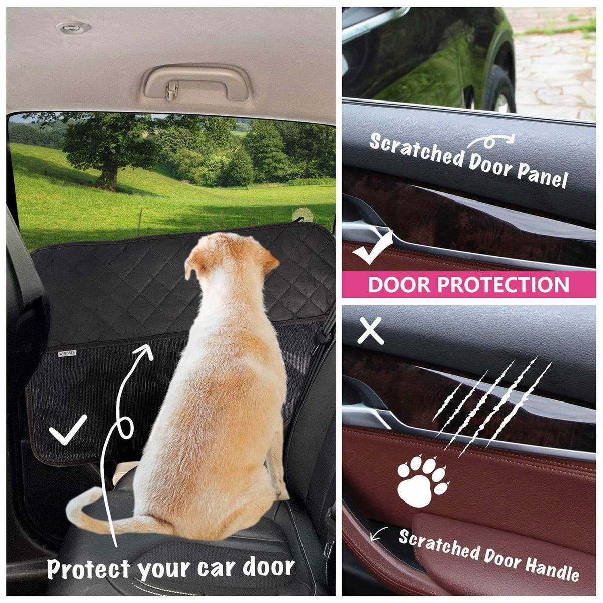 2PCS Waterproof Scratchproof Nonslip Car Door Protector L492