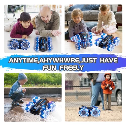 Gesture Sensing RC Stunt Car 4WD Drift 360° Flips with Lights & Music I412