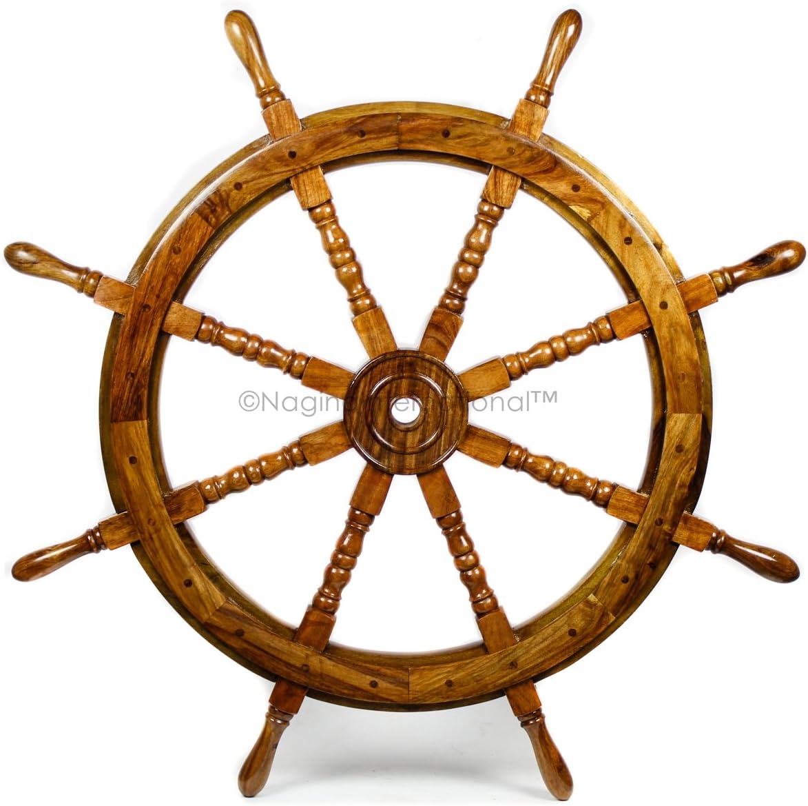 Nautical Decor Pack of 2 Wooden Ship Wheel J621
