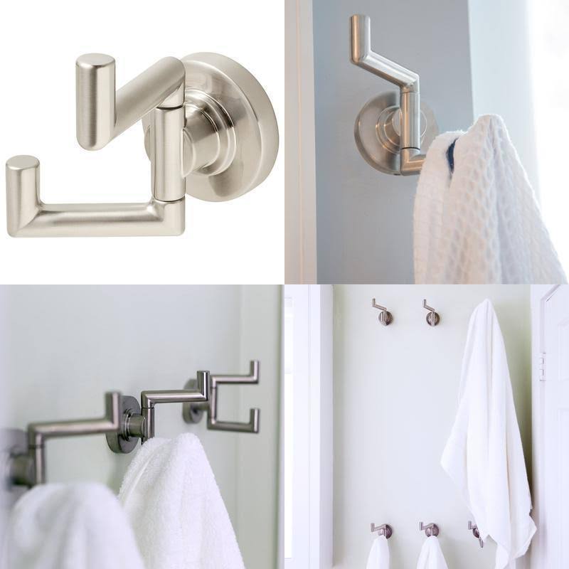 Brushed Nickel Double Robe Hook L8514