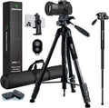 70 Tripod with Bluetooth Remote Shutter, Monopod Pack of 2 I2682