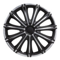 Silver & Black Set of 4 Wheel Covers Y33946