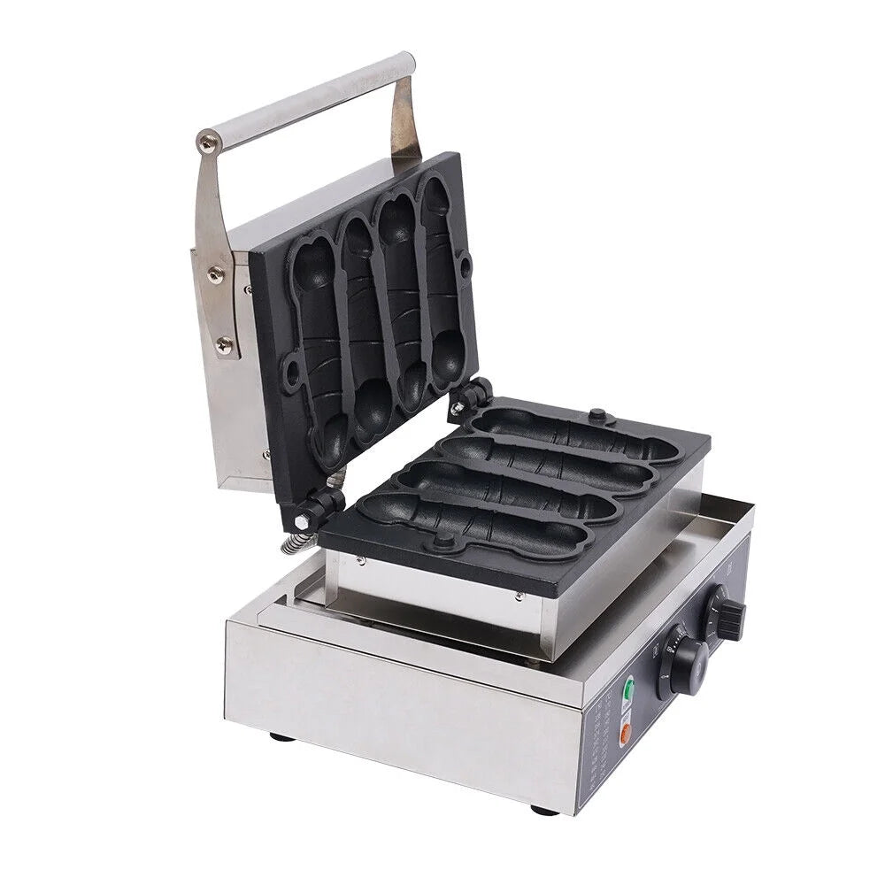 4 PCS Commercial Nonstick Electric Hot Dog Waffle Maker P340