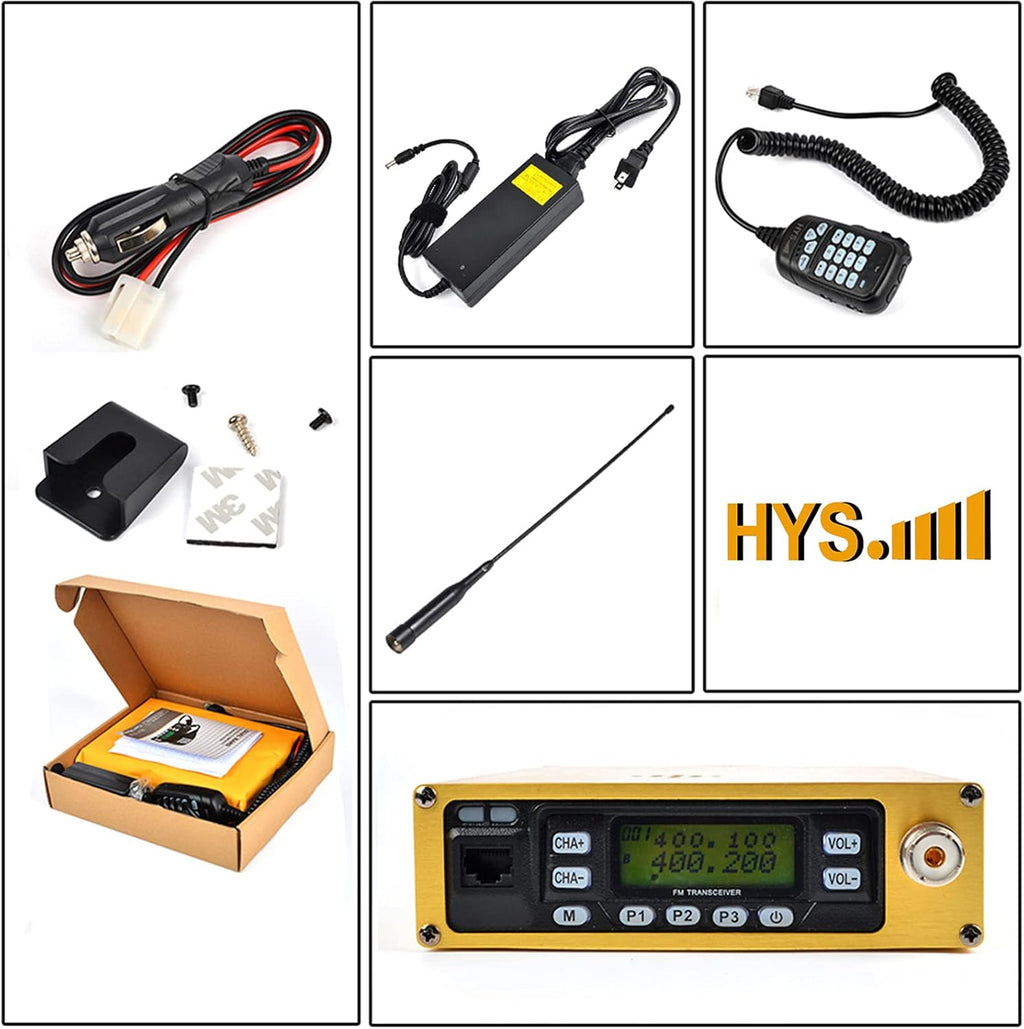 Dual Band VHF/UHF Mobile Transceiver with Programming Cable Antenna Adapter U588