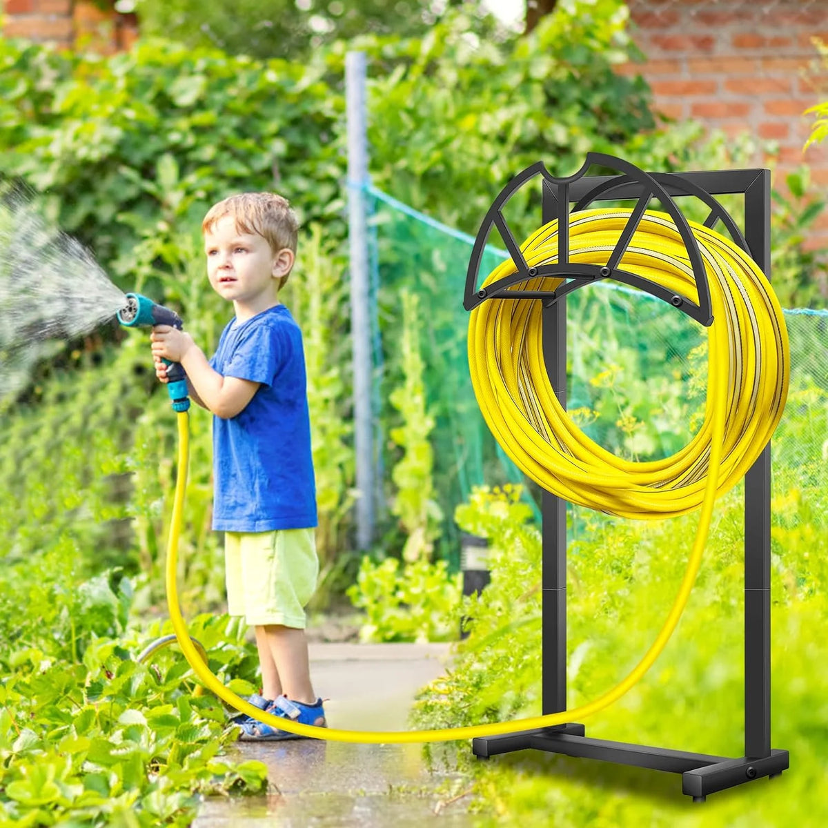 Freestanding Heavy Duty Black Hose Holder N242524
