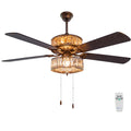 Silver Geometric Ceiling Fan K369