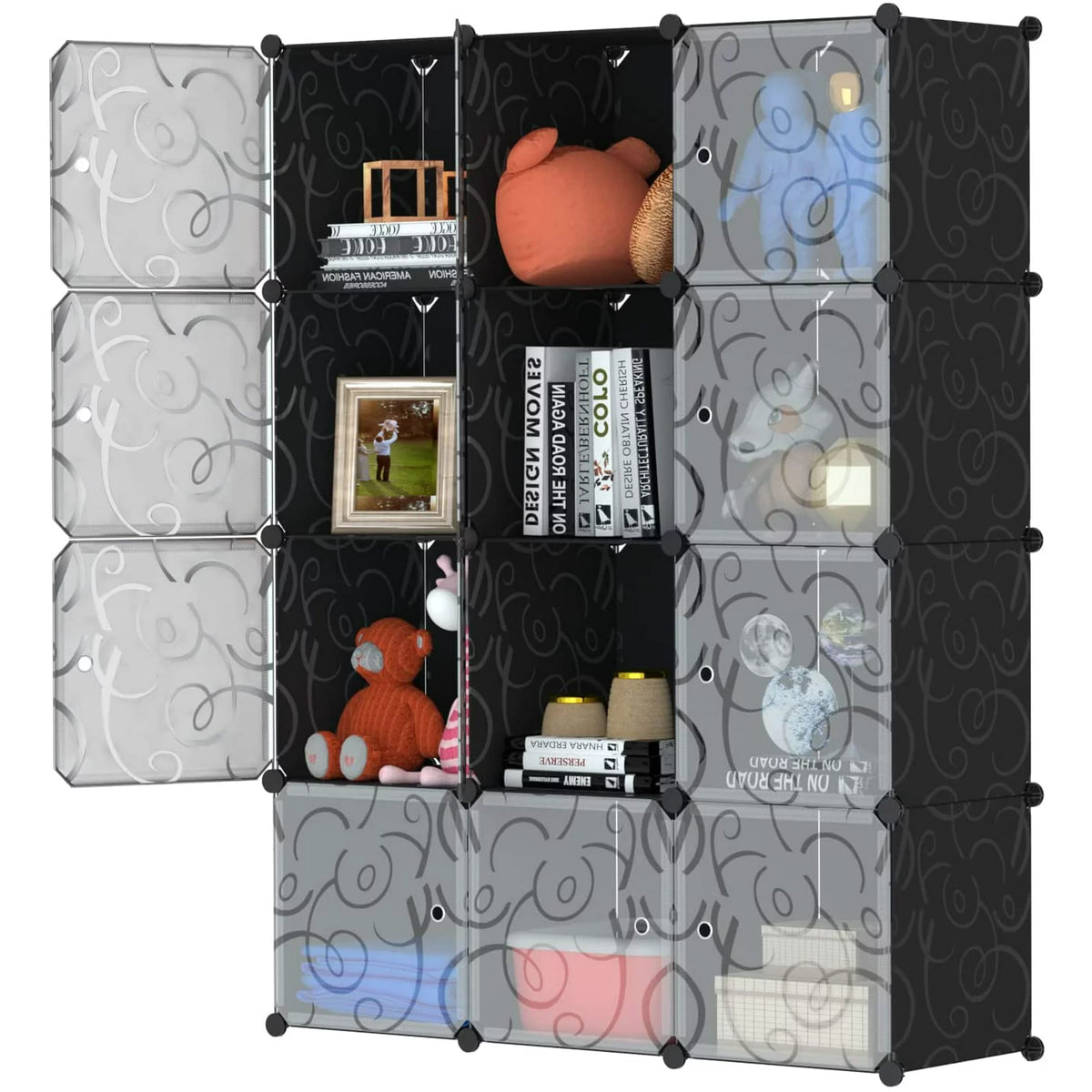14'' x 14'' 12 Cube Storage Organizer with Doors B7931