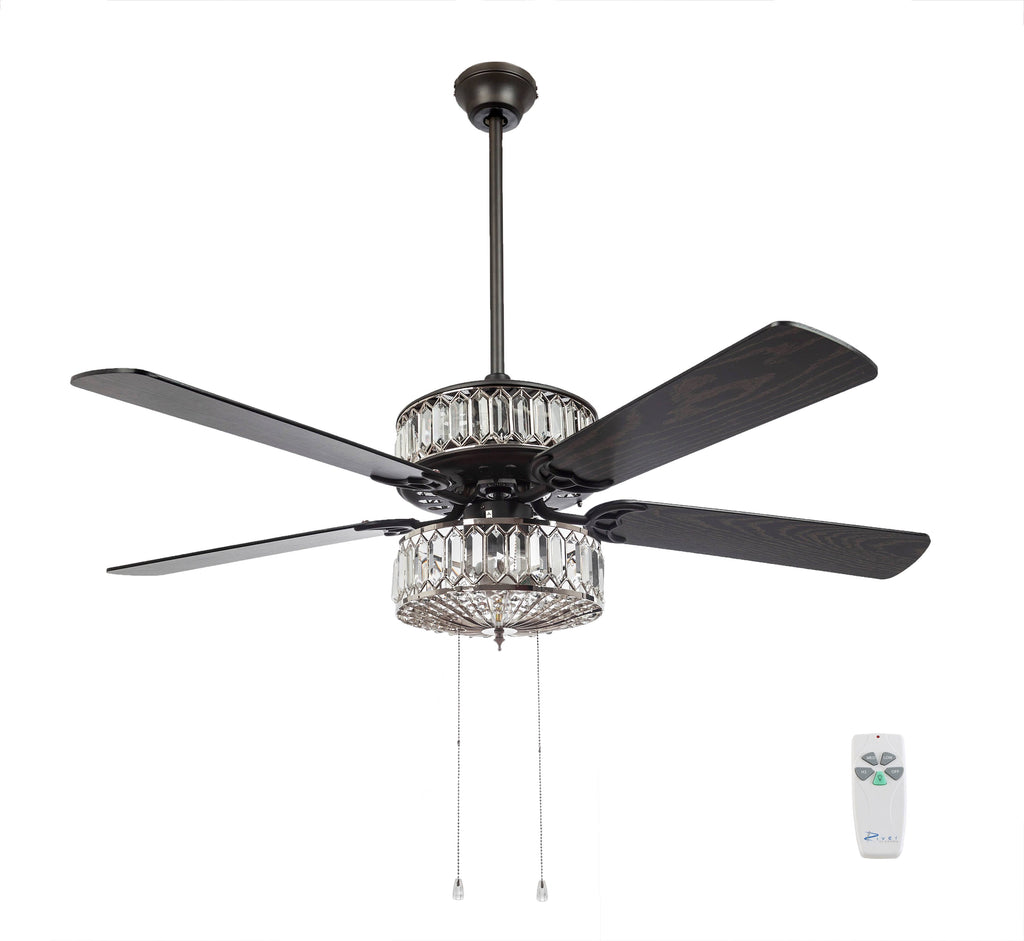 Silver Geometric Ceiling Fan K369