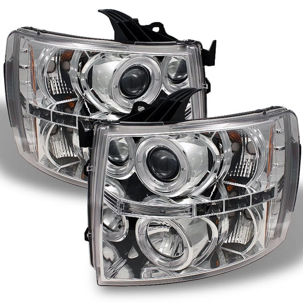 Chrome Clear LED Projector Headlights Pair A91344