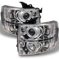 Chrome Clear LED Projector Headlights Pair A91344