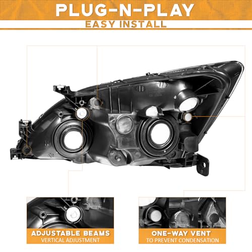 Black LED Headlight Assembly with Sequential Turn Signal P723792