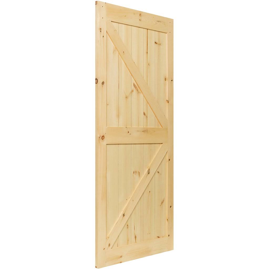 Solid Pine Unfinished Barn Door Slab Z86490