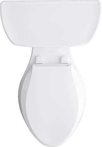 White Two-Piece Elongated Chair Height Toilet Y359483