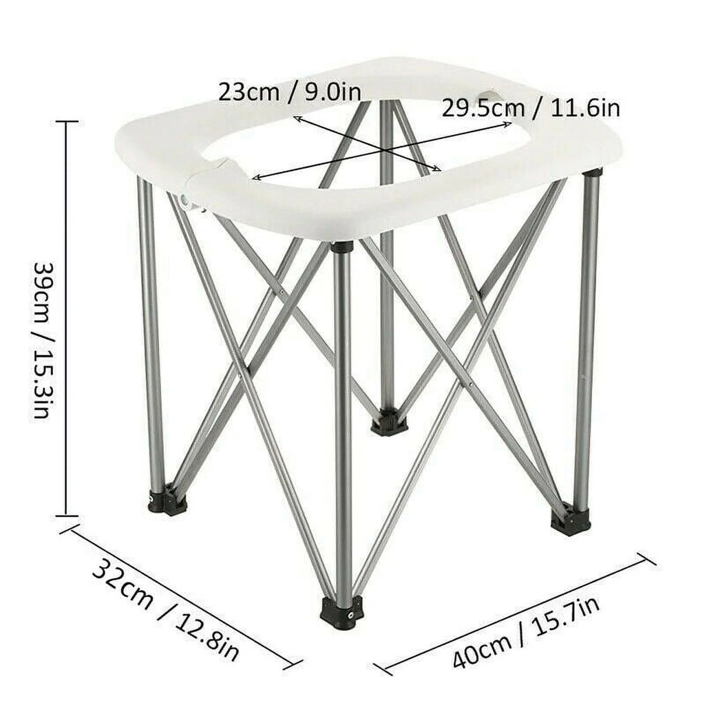 Portable Folding Toilet Commode Seat with Steel Feet G19280