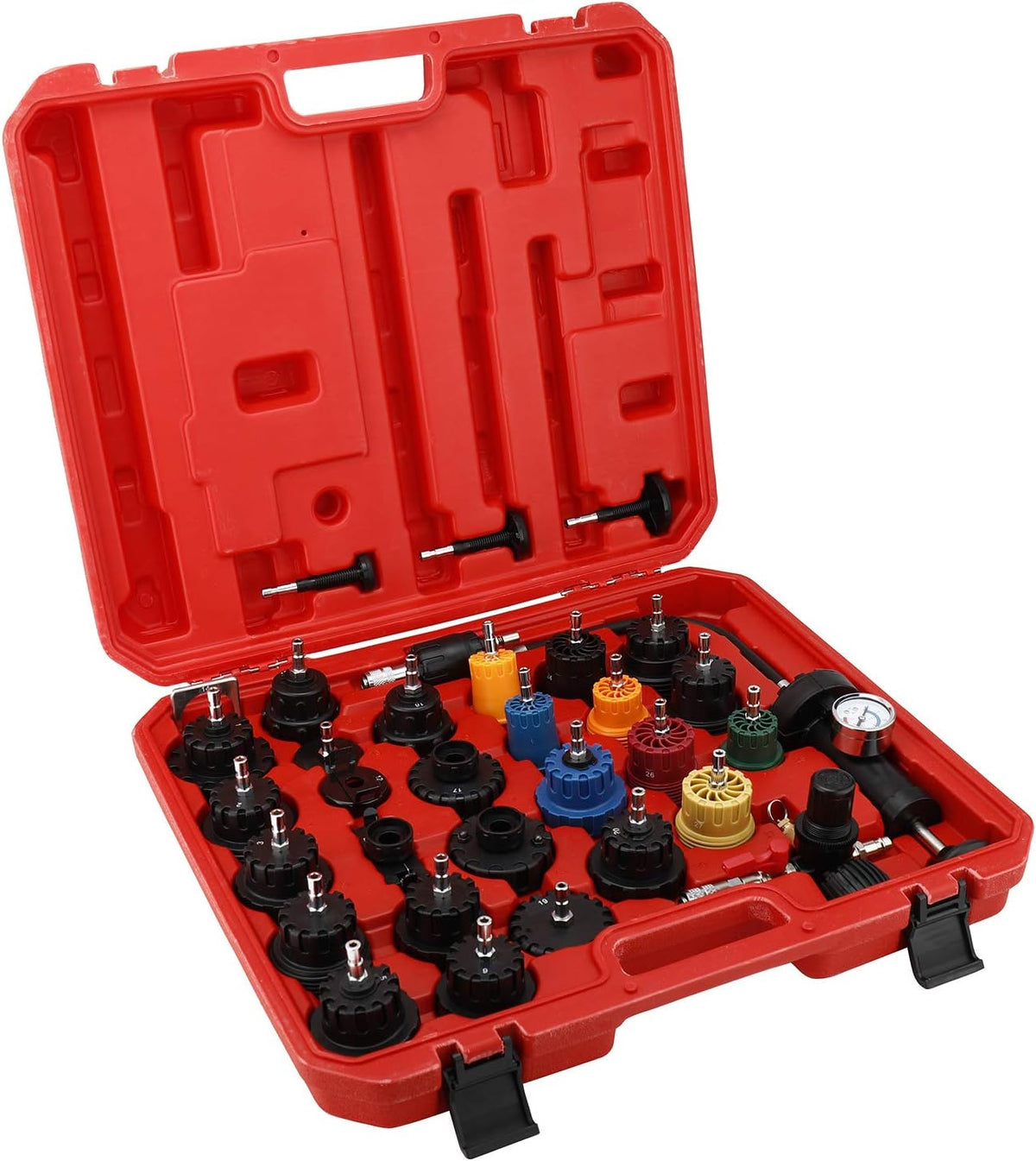 33Pcs Radiator and Cap Pressure Tester Kit Vacuum Type Cooling System Kit H756147