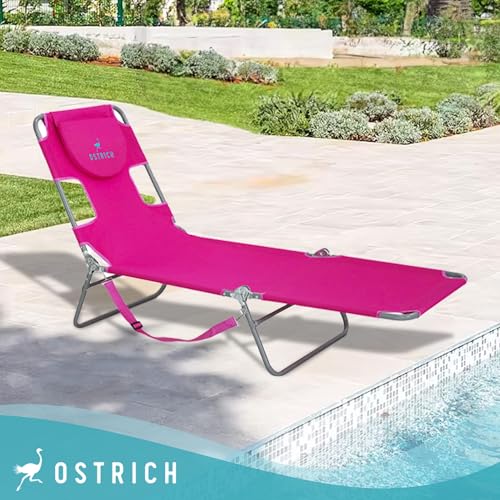 Blue Folding Reclining Outdoor Chaise Lounger T941