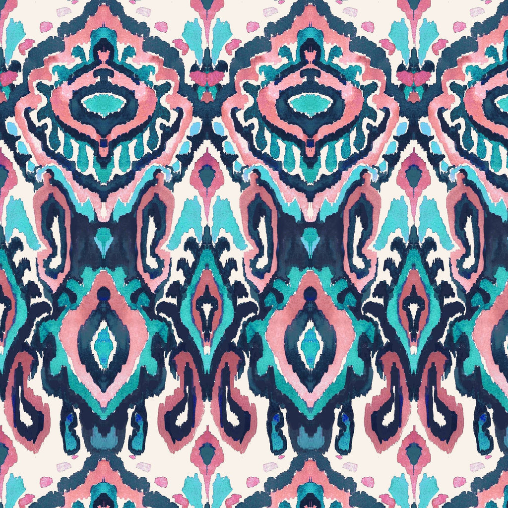 Dining Chair Printed Navy/Pink P7475