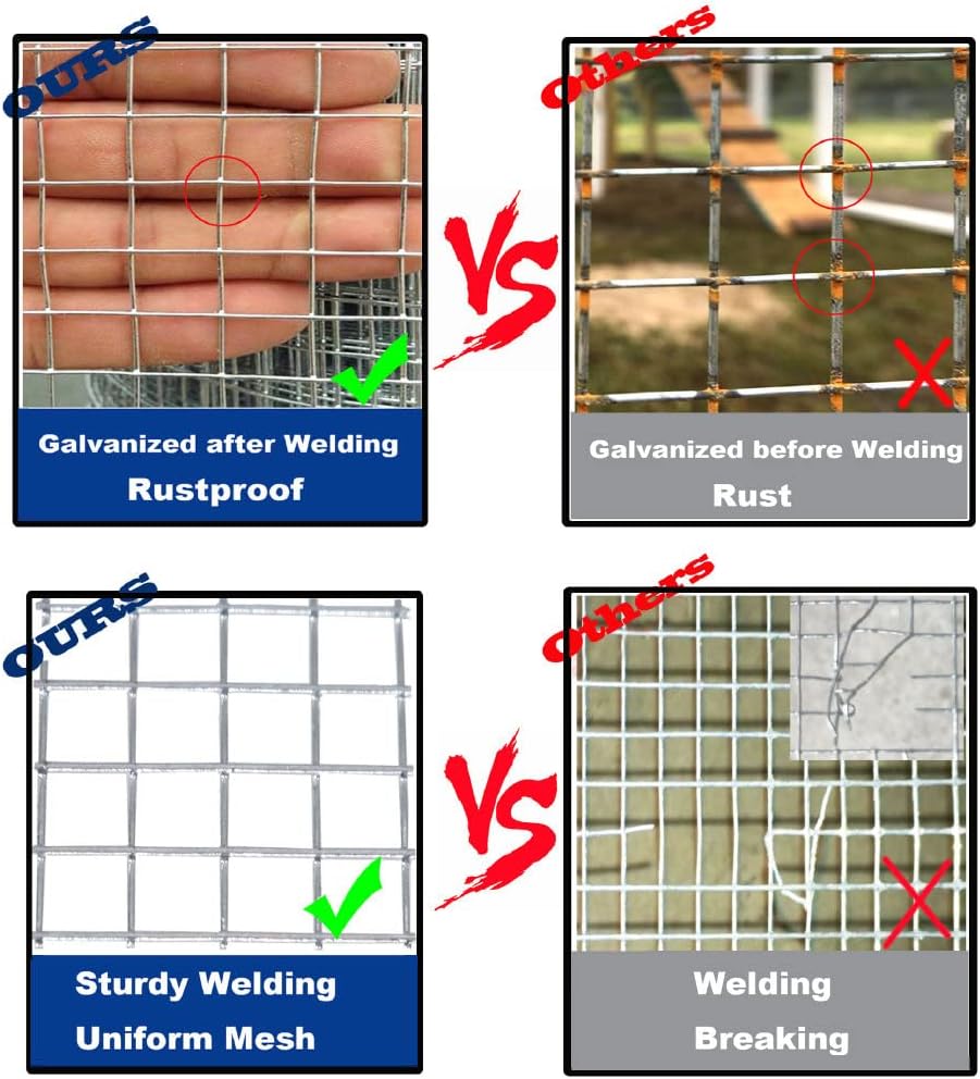 36x50 1/2 In 19Ga Hot Dipped Galvanized Welded Wire Mesh Roll Pack of 2 C3138