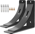 2Pcs Heavy Duty Steel Shelf Brackets Matte Black Y410